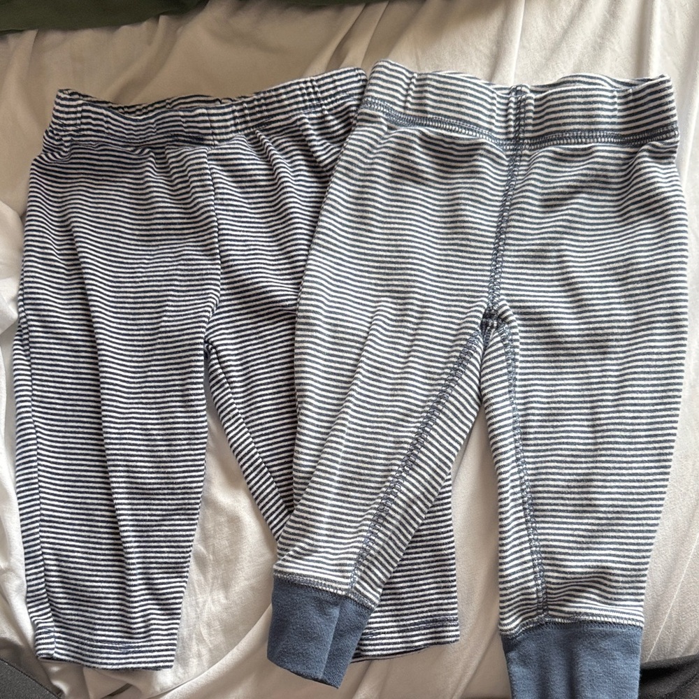Carter's Navy and White Striped Joggers